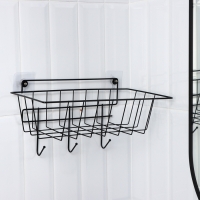 Корзина с 3-мя крючками, 37&times;20&times;19,5 см, цвет черный