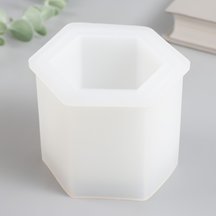 Молд силикон "Подсвечник шестигранник" 10,4х9х8,6 см