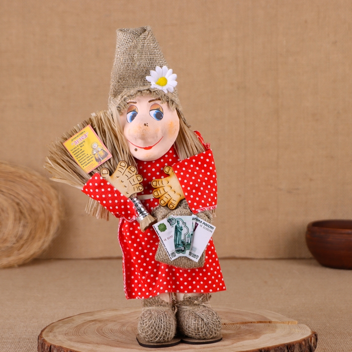 Оберег-домовой "Баба яга", 35х20х19 см, микс