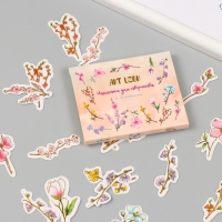 Наклейки для творчества "Весеннее цветение" тиснение золото набор 48 шт 9х7х0,8 см Наклейки для творчества "Весеннее цветение" тиснение золото набор 48 шт 9х7х0,8 см