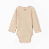 Боди детское с длинным рукавом MINAKU "Nature", цвет бежевый, рост 54-56 см