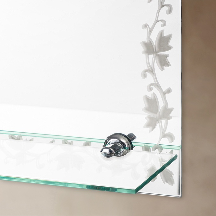 Зеркало, настенное, с полочкой, 60&times;45 см