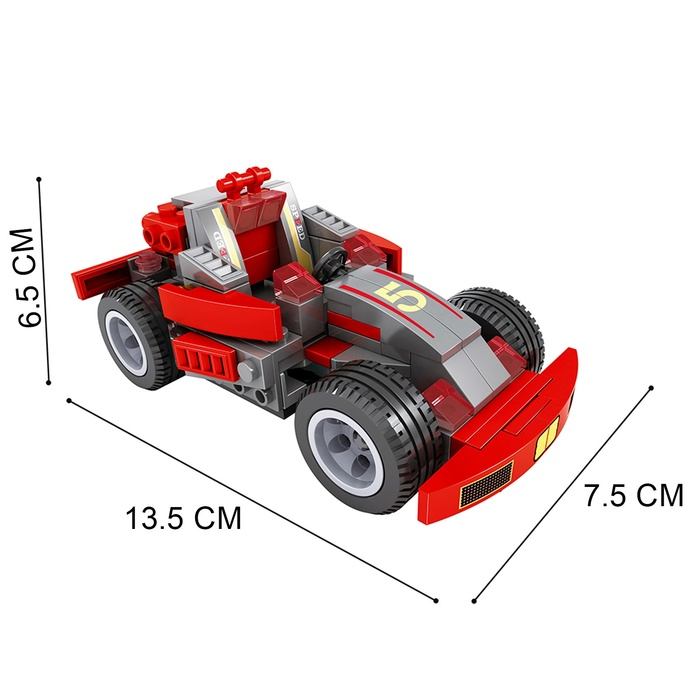 Конструктор гоночная машина &laquo;Супергонщик&raquo; KEYIXING Assembling Master, 3 в 1, 143 детали, 6+