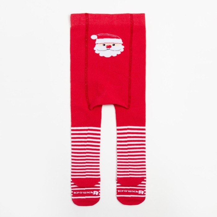 Новый год.Колготки Крошка Я "Дед Мороз", красный, рост 62-68 см