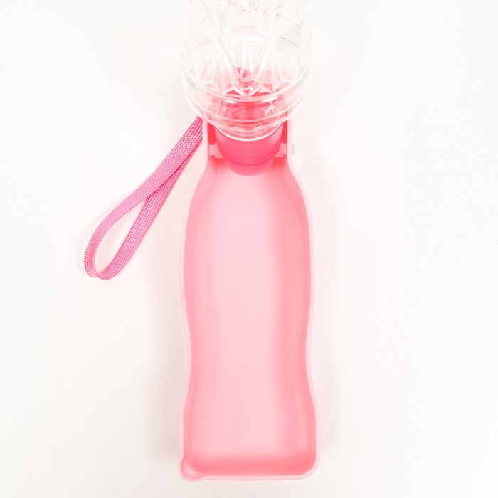 Автопоилка прогулочная с фигурной бутылочкой, 250 мл, розовая Автопоилка прогулочная с фигурной бутылочкой, 250 мл, розовая