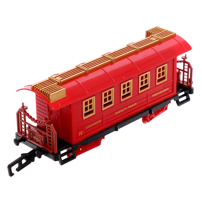 Железная дорога «Винтаж», 2 состава в комплекте, свет и звук, работает от батареек Железная дорога «Винтаж», 2 состава в комплекте, свет и звук, работает от батареек