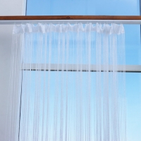 Штора - занавеска декоративная, нитяная, с люрексом, 300×300 см, цвет белый Штора - занавеска декоративная, нитяная, с люрексом, 300×300 см, цвет белый