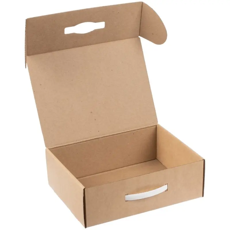 Коробка Matter Light, крафт с белой ручкой Коробка Matter Light, крафт с белой ручкой