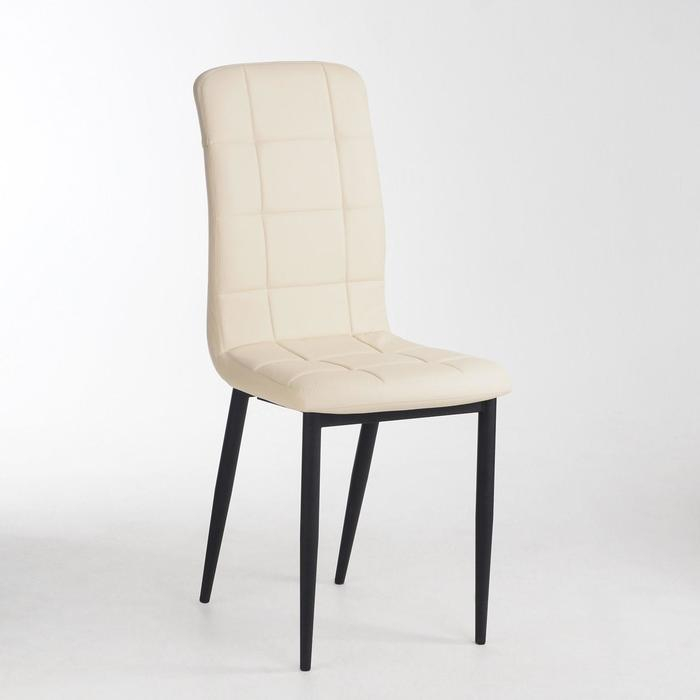 Стул Стул "Квадро", Металл черный/AERO кремовый