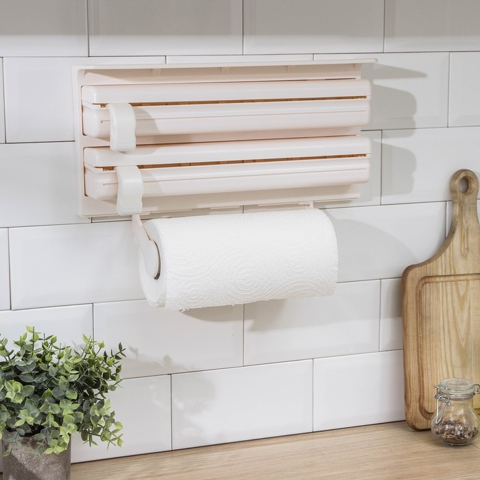 Органайзер для кухонных принадлежностей, 38&times;18&times;7 см, цвет бежевый