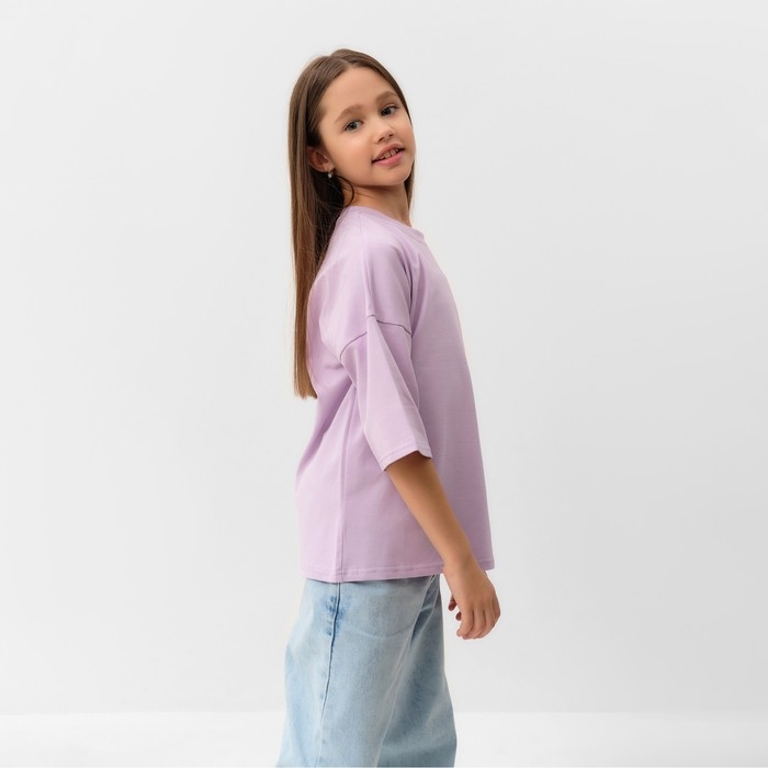 Футболка детская MINAKU цвет лавандовый, рост 134 см