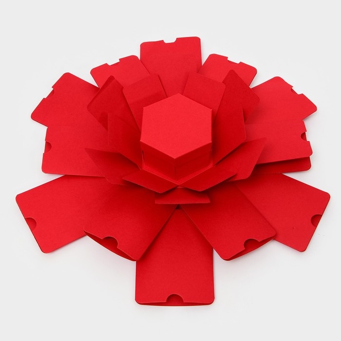 Коробка-сюрприз раскладушка, Красная Коробка-сюрприз раскладушка, Красная