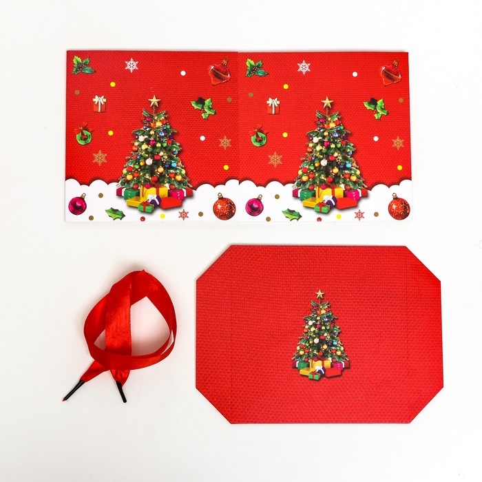 Новый год. Коробка Самосборная &laquo;Ёлка&raquo; 15 х 15 х 15 см