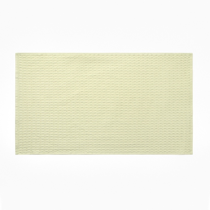 Набор кух.полотенец "Доляна" бел.,олив. 35х60см-3шт., 100% хл, вафля, 220 гр/м2