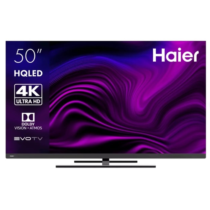 Телевизор Haier SMART TV АХ Рго, 50", 3840x2160,DVB-T2/C/S2,HDMI 4, USB 2, Smart TV, чёрный