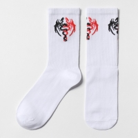 Носки, цвет белый/драконы, р-р 27