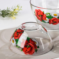 Набор салатников &laquo;Цветник&raquo;, 3 шт: 215 мл, d=11 см; 450 мл, d=15,8 см; 925 мл, d=18,8 см, МИКС