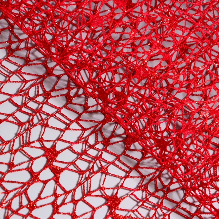 Упаковка для цветов Упаковка для цветов "Паутинка с глиттером" красная, 48 см х 4,5 м