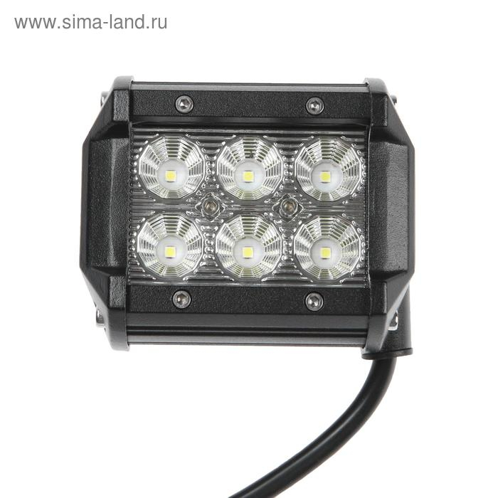 Фара автомобильная Skyway OFF ROAD, прямоугольная, 12/24 В, 18 Вт, 6 диодов, 93х70 мм Фара автомобильная Skyway OFF ROAD, прямоугольная, 12/24 В, 18 Вт, 6 диодов, 93х70 мм