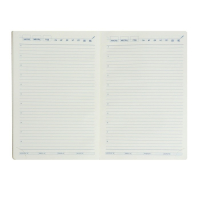 Ежедневник недатированный А5, 140 листов в клетку, с хлястиком, обложка пвх, МИКС