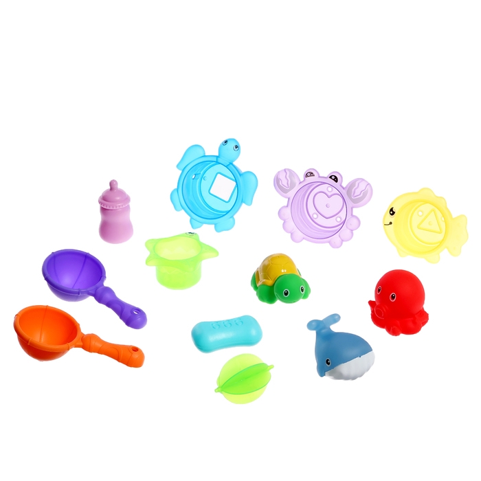 Набор игрушек для купания «Подводный мир», 11 предметов, МИКС Набор игрушек для купания «Подводный мир», 11 предметов, МИКС