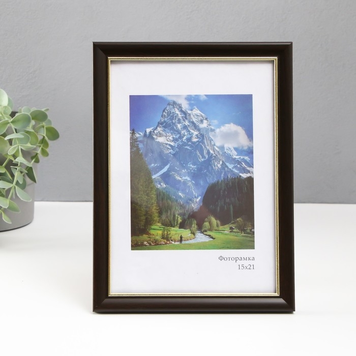 Фоторамка пластик Фоторамка пластик "Офис 8" 15х21 см, венге
