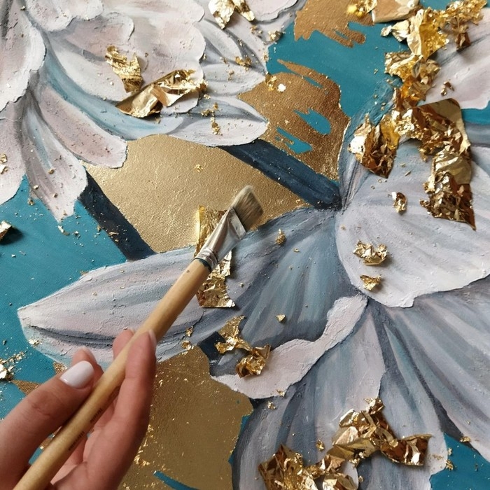 Картина по номерам с поталью, панно &laquo;На поднятых парусах&raquo; 13 цветов, 35 &times; 88 см