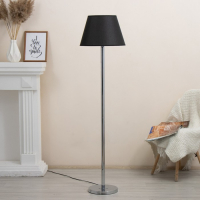 Торшер 16440/1BK Е27 40Вт черно-хромовый 38х38х157 см