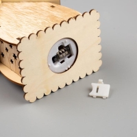 Ёлочная игрушка &laquo;Домик с Дедом Морозом с подарками&raquo;, от батареек, свечение тёплое белое