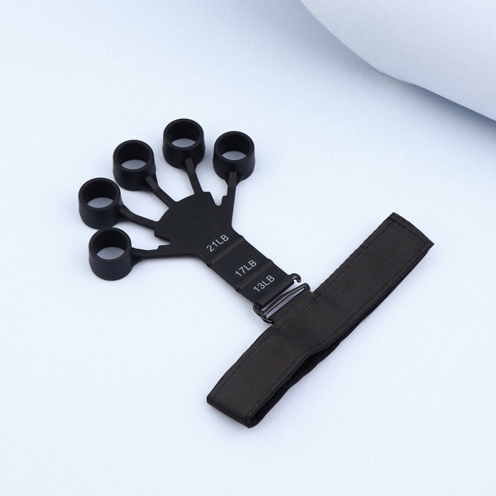 Массажёр для разработки рук и пальцев, с манжетом, 8 &times; 14 &times; 2,8 см, цвет чёрный