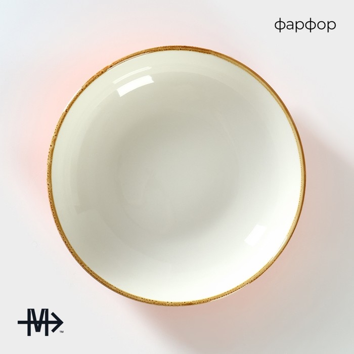 Салатник фарфоровый Magistro «Церера», 650 мл, d=15 см, цвет оранжевый Салатник фарфоровый Magistro «Церера», 650 мл, d=15 см, цвет оранжевый