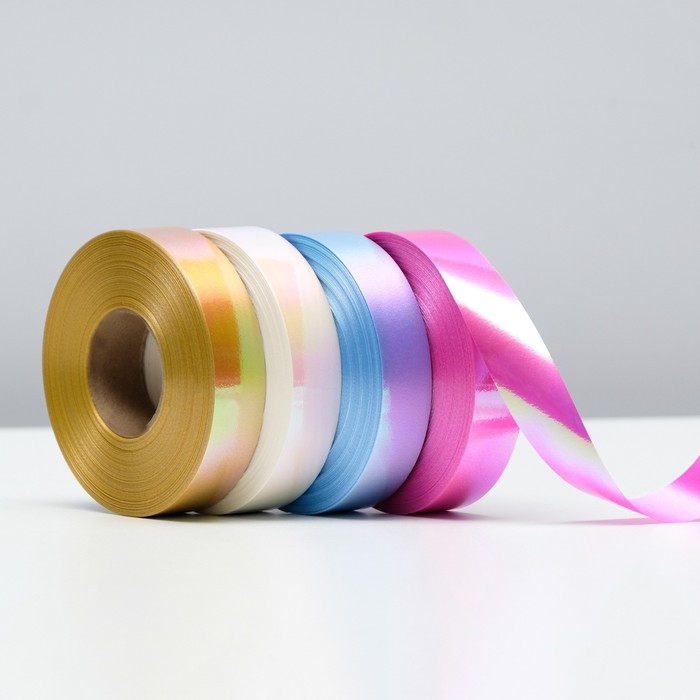 Лента для декора и подарков, перламутровый МИКС, 2 см х 45 м Лента для декора и подарков, перламутровый МИКС, 2 см х 45 м