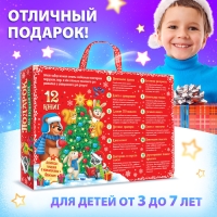 Новогодний набор &laquo;Подарок на Новый год&raquo;, 12 книг + 2 бонуса: браслет и плакат-адвент