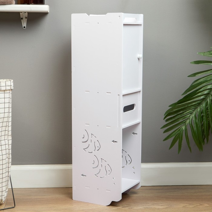 Пенал для ванной комнаты, напольный, 20 х 24 х 80 см, пластик