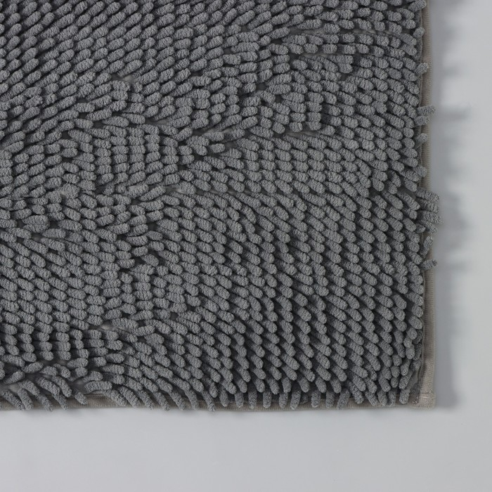 Коврик для дома Доляна «Букли длинные», 49×75,5 см, цвет серый Коврик для дома Доляна «Букли длинные», 49×75,5 см, цвет серый