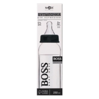 Бутылочка для кормления стекло «BABY BOSS», классическое горло, 250 мл., от 3 мес. Бутылочка для кормления стекло «BABY BOSS», классическое горло, 250 мл., от 3 мес.