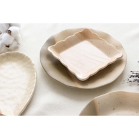 Тарелка глубокая керамическая &laquo;Самоцвет&raquo;, 14 х 14 см, цвет бежевый