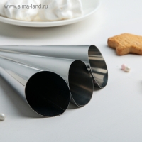 Набор форм для круассанов и трубочек Доляна, 12×3,5 см, 3 шт Набор форм для круассанов и трубочек Доляна, 12×3,5 см, 3 шт