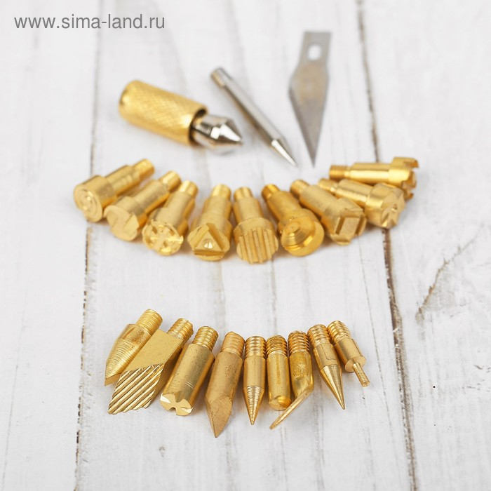 Набор для выжигания с фигурными насадками Набор для выжигания с фигурными насадками "Мастер", в футляре, 220 V/30W