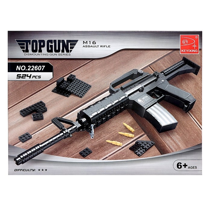 Конструктор Оружие &laquo;М16&raquo;, 524 детали