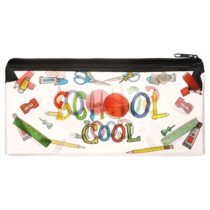 Пенал мягкий Пенал мягкий "Школьная пора" Calligrata, 95х205 мм, 1 отделение, плоский, ПВХ