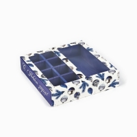 Коробка под 8 конфет и шоколад с ячейками «С Новым годом!», 18 х 18 х 4 см, Новый год Коробка под 8 конфет и шоколад с ячейками «С Новым годом!», 18 х 18 х 4 см, Новый год