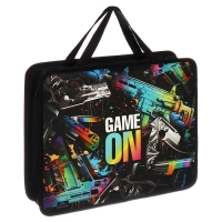 Папка с ручками А4, 330 х 260 х 75 мм, пластиковая, ручки-тесьма, Calligrata Game Папка с ручками А4, 330 х 260 х 75 мм, пластиковая, ручки-тесьма, Calligrata Game