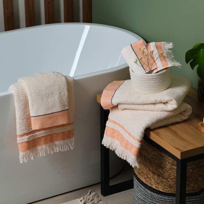 Полотенце махровое Love Life &laquo;Бриз&raquo; 70х120 см, оранжевый, 100% хл, 500 гр/м2