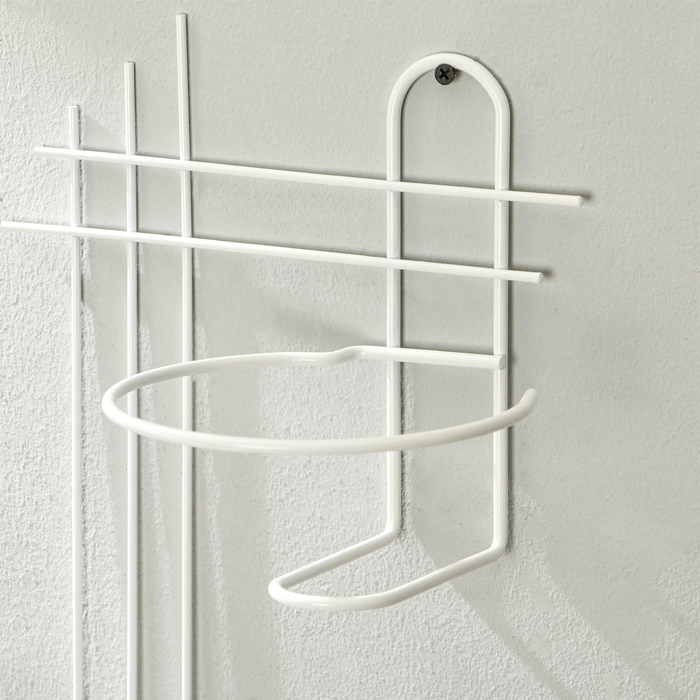 Подвес для кашпо, настенный, d = 16 см, белый, «Прямая-2» Подвес для кашпо, настенный, d = 16 см, белый, «Прямая-2»