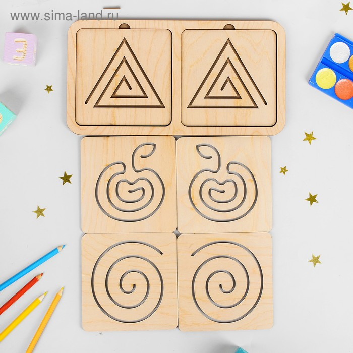 Линейки для рисования двумя руками, 10 дощечек