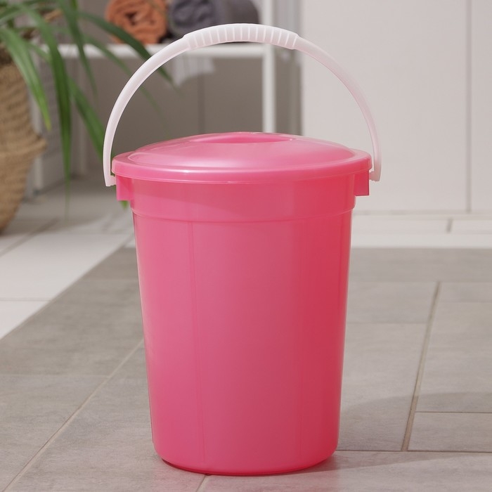 Ведро пищевое с крышкой &laquo;Евро&raquo;, 5 л, особопрочное, цвет МИКС