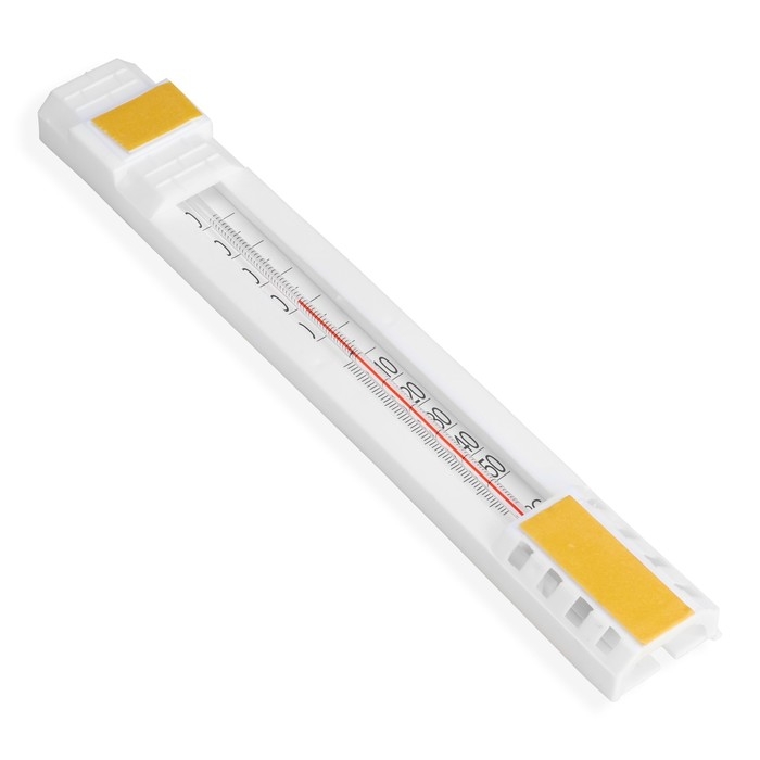 Термометр, градусник уличный, на окно, на липучке, от -50&deg; до +50&deg;С, 22.5 х 3 см