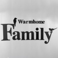 Фоторамка пластик на 7 фото+надпись+полочка "Family. Птицы" чёрно-белые набор 86х186 см