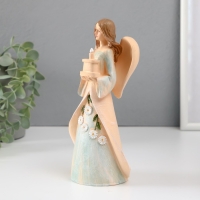 Сувенир полистоун "Девушка-ангел с тортом в руках" МИКС 7х11х21 см